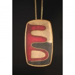 vintage 1950s william leyser modernist enamel necklace