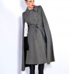 vintage 1960s belted wool cape coat