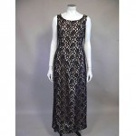 vintage 1960s lace column gown
