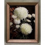 vintage 1964 roy perham chrysanthemum oil painting