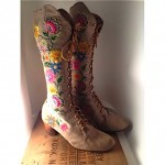 vintage 1970s jerry edouard embroidered boots