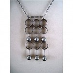 vintage 1970s n m thune modernist silver necklace