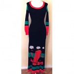 vintage 1970s sant'angelo collectible knit maxi dress