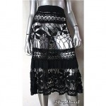 vintage 1990s crochet skirt