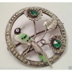 vintage art deco ward brothers sterling enamel brooch