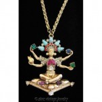 vintage asian hindu goddess necklace