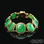 vintage chinese jadeite 18k bracelet