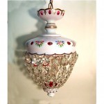 vintage cut glass petite chandelier