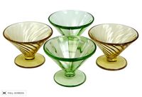 vintage depression glass sherbets