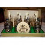 vintage george briard unused name your posion complete glass set