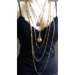 vintage goldette 5 strand necklace