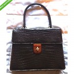vintage gucci alligator handbag