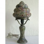 vintage italian fratelli toso art decomillefiori glass boudoir lamp