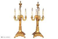 vintage italian gilt candelabra lamps