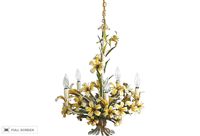 vintage italian tole lily chandelier