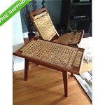 vintage jute chair and table