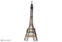 vintage large iron replica of eiffel tower