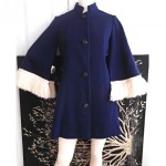 vintage lilli ann fringed wool coat