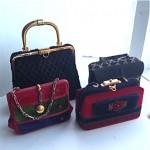 vintage lot of four roberta di camerino velvet handbags