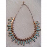 vintage matisse enamel copper necklace