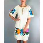 vintage mid-century mexican embroidered dress