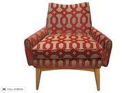 vintage mid-century newly upholstered heywood wakefield chair