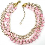 vintage miriam haskell poured glass pearl necklace