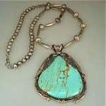 vintage navajo sterling turquoise necklace