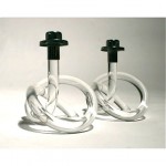 vintage pair of 1950s dorothy thorpe lucite candleholders