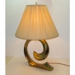 vintage pierre cardin brass lamp