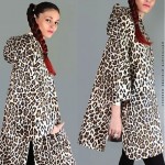 vintage reversible leopard print khaki jacket