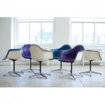 vintage set of 1970s eames swivel chairs