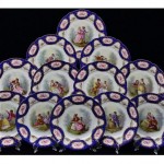 vintage sevres paris 12-pc porcelain plates