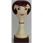 vintage stangl pottery wig stand