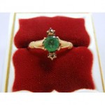 vintage victorian emerald diamond ring