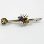 vintage victorian jewel spider brooch