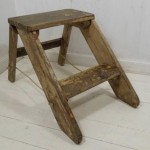 vintage wood step ladder