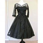 vintage 1950s little black cocktail dress