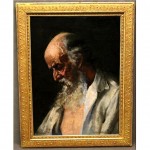 antique 1887 julius segall oil portrait