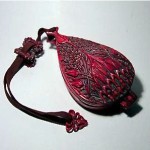 antique 19th century carved cinnabar celluloid compact=