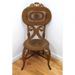 antique 19th century heywood wakefield rattan wicker chair