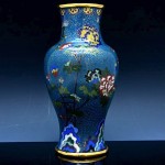 antique c 1800 chinese cloisonne enamel gold bronze vase