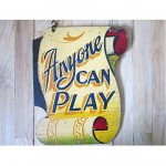 antique handpainted wood carnival game sign