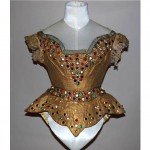 victorian gold lame bodice with faceted jewels