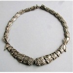 vintage margot de taxco hand wrought silver necklace