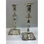 vintage 1905 solid silver candlesticks