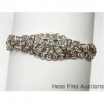 vintage 1920s art deco platinum diamond bracelet
