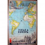 vintage 1920s original air france travel poster