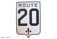 vintage 1940s french painted wood road sign
