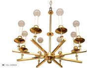 vintage 1950s brass chandelier
